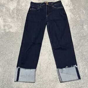 Kut from the Kloth Jeans Womens 4 (31x26.5) FAY Fab Ab Straight Leg Blue Cuffed